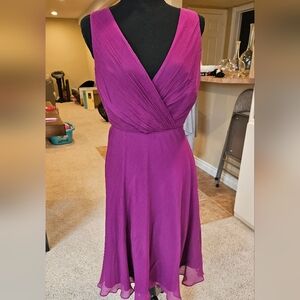 J. Crew Silk Elegant Purple Sleeveless Dress, Size 6
